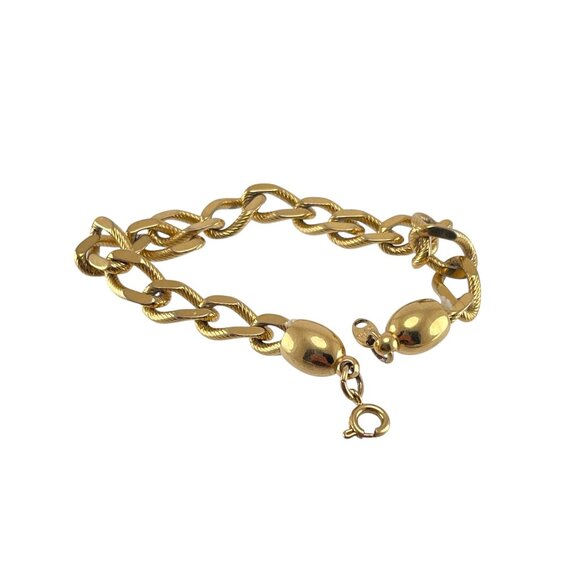 Trifari Link Chain Bracelet Vintage 1970s 1980s Vintage Classic Everyday - Picture 3 of 7